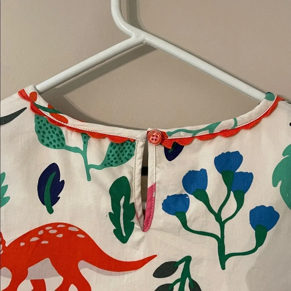 Mini Bowden Florasuarus Multicolored Dinosaur Dress Size 9-10 Y Dino Dress
